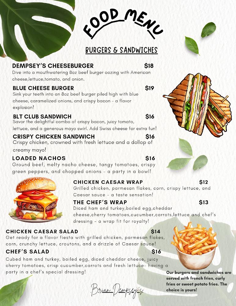 Brian Dempsey's Menu image 1