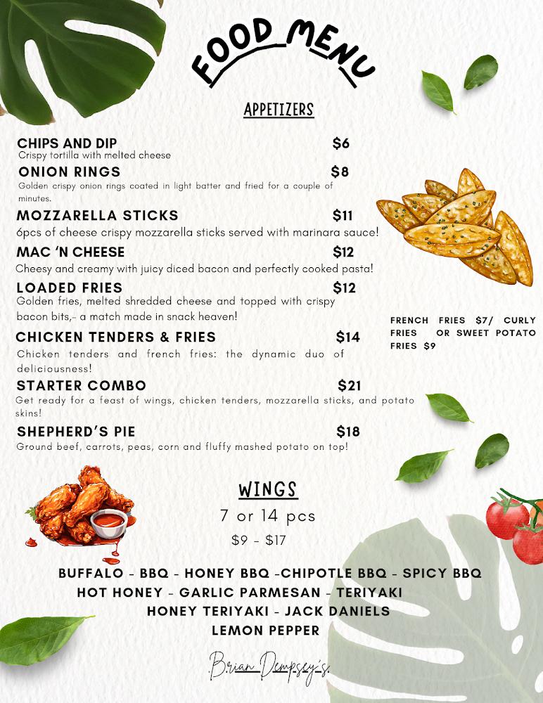 Brian Dempsey's Menu image 2